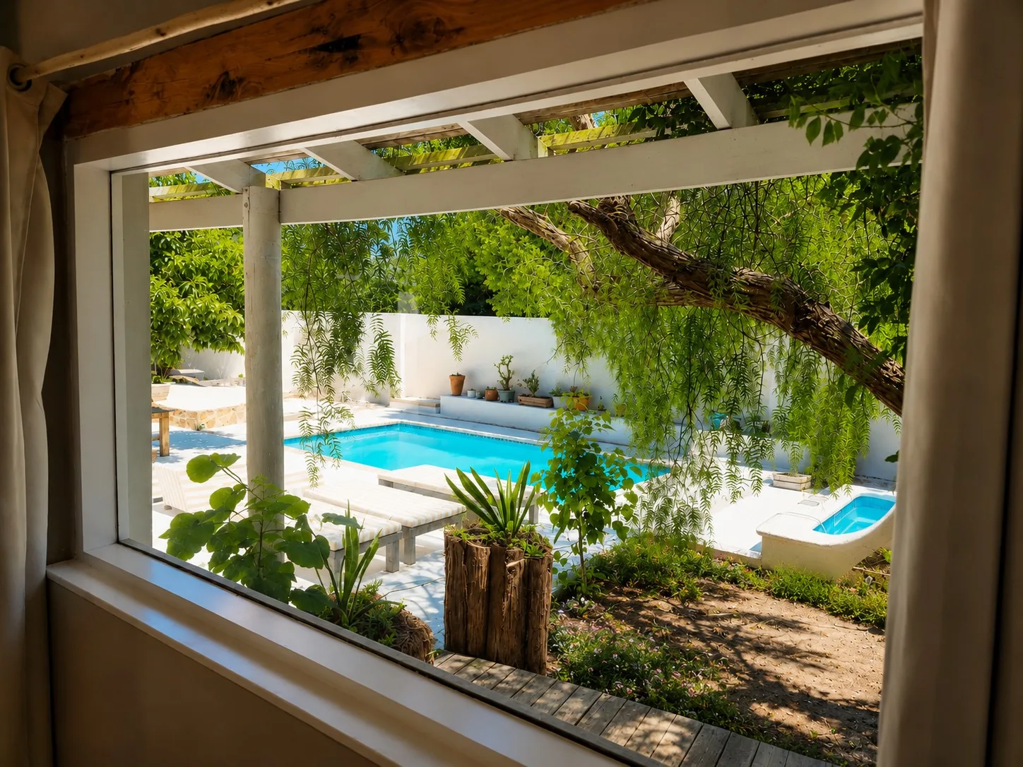 View from room at Chestnut Drive mountain retreat, Cape Town